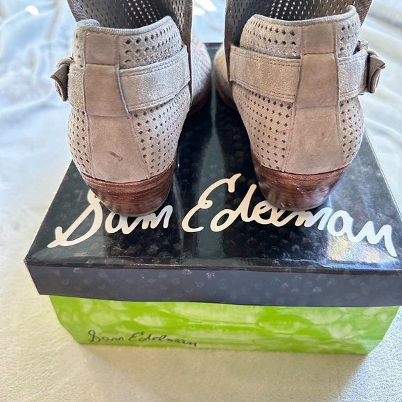 Sam Edelman Suede Booties in "Putty", size 6.5 - Picture 5 of 8